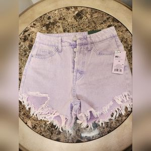 Women Lavendar Jean Shorts